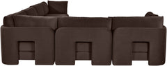 Hammond - Velvet Performance Fabric Upholstered 6 Piece Corner Sectional