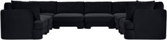 Hammond - Velvet Performance Fabric Upholstered 8 Piece U-Shaped Sectional