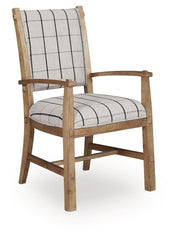 Ridgester - Dining Upholstered Arm Chair (Set of 2) - Light Brown