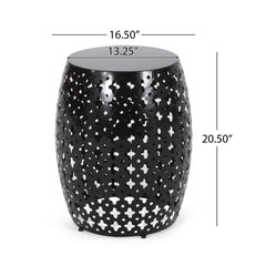 Metal End Table Large - Black