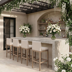Solace - Olefin Performance Fabric Outdoor Patio Bar Stool