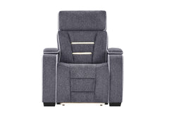 U1895 - P2 Reclining Sofa / Console Reclining Loveseat / Recliner - Dark Gray