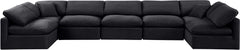 Indulge - Velvet 7 Piece Modular U-Shaped Sectional