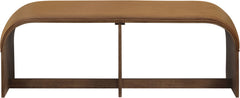 Sable - 52" Velvet Performance Fabric Upholstered Bench - Saddle