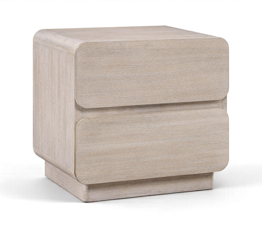 Adagio - Solid Wood And Oak Veneer Nightstand - Natural