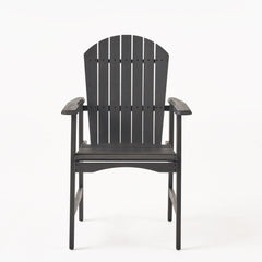 Outdoor Weather Resistant Acacia Wood Adirondack Dining Chairs (Set of 2)