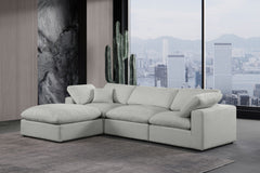 Comfy - 4 Piece Linen Fabric Modular Sectional With Chaise