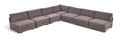 Hammond - Velvet Performance Fabric Upholstered 7 Piece Armless Sectional