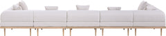 Laguna - 7 Piece Resilient Water Resistant Fabric 142" Upholstered Outdoor Patio Modular Sectional