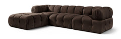 Orin - Velvet 4 Piece Modular Sectional With Chaise