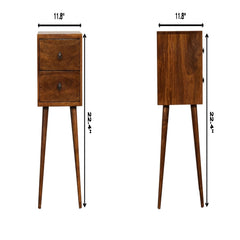 Mini 2 Drawer Nightstand