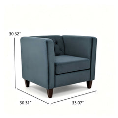 Chesterfield Accent Tufted Square Arm Side Chair