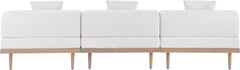 Laguna - 3 Piece Resilient Water Resistant Fabric 106.5" Outdoor Patio Armless Modular Sofa