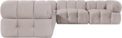 Orin - Velvet 5 Piece Modular Corner Sectional