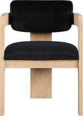 Sacha - Velvet Dining Chair With Natural Base (Set of 2)