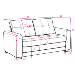 Upholstered Pull Out Sleeper Loveseat