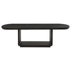 Leandro - 9 Piece Rectangular Dining Table Set - Cream / Burnished Black