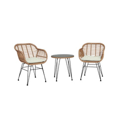 Antibes - 3 Piece Outdoor Patio Conversation Set