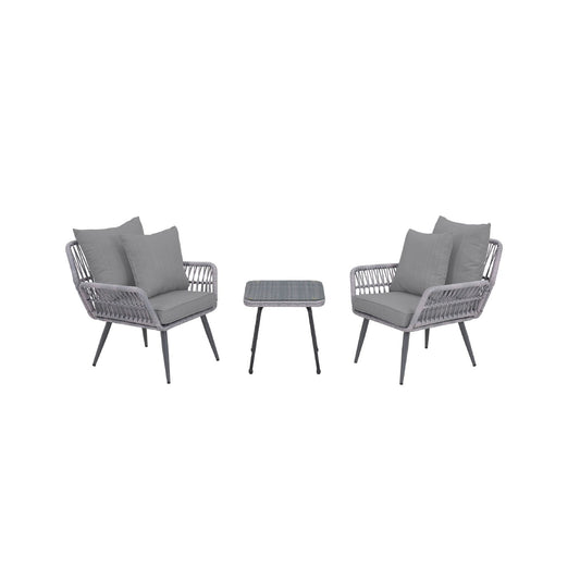 Cannes - 3 Piece Outdoor Patio Conversation Set