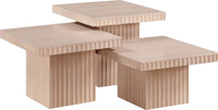 Spencer - Oak Veneer 3 Piece Coffee Tabl