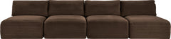 Shaggy - 4 Seat Modular Armless Sofa
