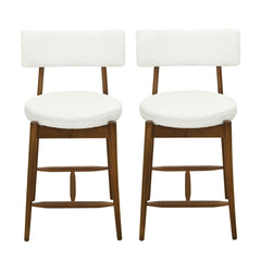 Counter Stool (Set of 2) - Walnut Beige