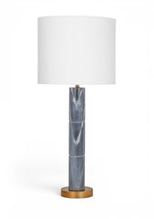 Opaline - Linen Textured Fabric And Brass Table Lamp