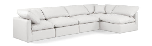 Indulge - Faux Leather 5 Piece Modular Sectional