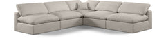 Comfy - 5 Piece Linen Modular Corner Armless Sectional