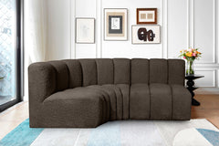 Arc - Boucle Fabric 3 Piece Sofa