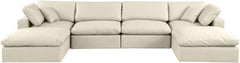 Comfy - 6 Piece Faux Leather Modular Double Chaise Sectional