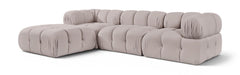 Orin - Velvet 4 Piece Modular Sectional With Chaise