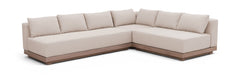 Solace - Olefin Performance Fabric 3 Piece Outdoor Patio Modular Sectional (Sofa, Loveseat & Corner Chair)
