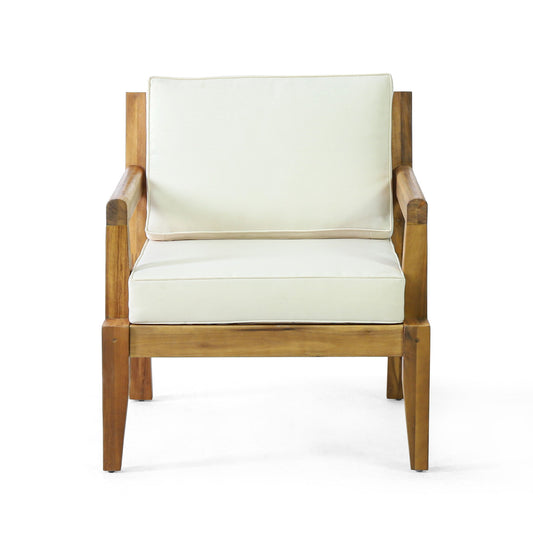 Outdoor Club Chair With Cushions - Beige