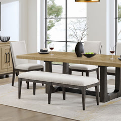 Upholstered Bench - Brown