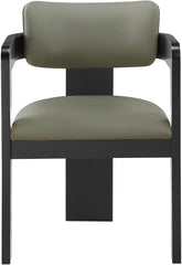 Sacha - Vegan Leather Upholstered Dining Chair With Black Base (Set of 2)