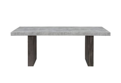 D2410 - Dining Table With Brown Legs - Gray