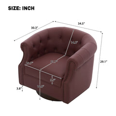 360° Swivel Accent Chair With Curved Back