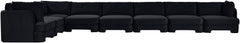 Hammond - Velvet Performance Fabric Upholstered 8 Piece L-Shaped Sectional