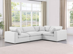 Comfy - 4 Piece Linen Fabric Modular Sectional