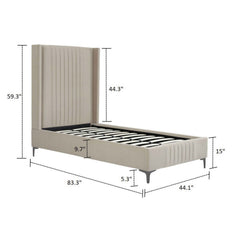 Promenade - Bed With Upholstered Headboard And Slats