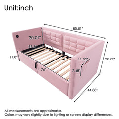 Upholstered Daybed With Hydraulic Storage And USB / Type - C Charging