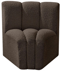 Arc - Boucle Fabric Curved Corner Chair
