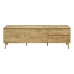 TV Stand Console With Storage Drawers And Cabinets - Walnut
