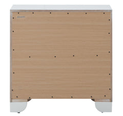 Contemporary Nightstand - Silver Champagne - Particle Board