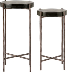 Vetra - Iron Base Bunching End Table - Bronze