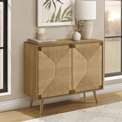 Accent Chest, 2 Door Cabinet, Storage Furniture - Walnut