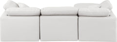 Indulge - Faux Leather 4 Piece Modular Sectional With Chaise