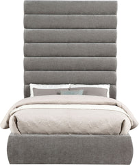 Adam - Chenille Fabric Bed With 89" Headboard