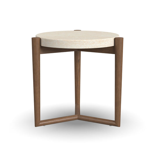 Verona - Accent Table - Beige / Dark Brown